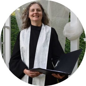 Rev. Patricia Hatch, officiant at funerals and weddings